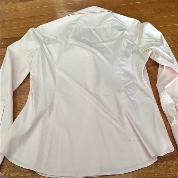 Express Pale Pink Fitted Notched Collar Fitted  Button Down Shirt Size Small - Picture 5 of 8